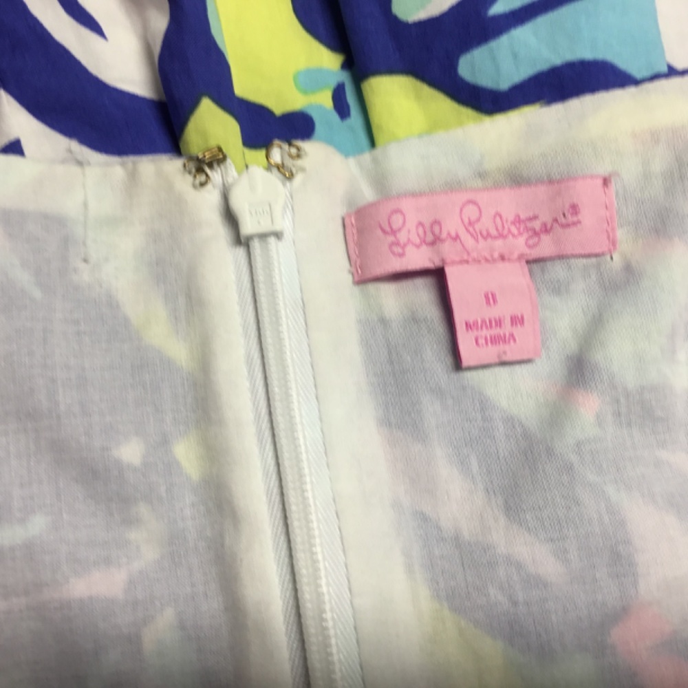 Lilly Pulitzer Floral Midi Dress in Pink, Blue, Green, Lavender - Picture 6 of 12